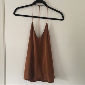 {Reformation} EUC Silk Caramel Cami